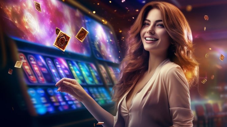 Studio live-dealer baccarat dengan kamera multi-sudut di platform mpo569